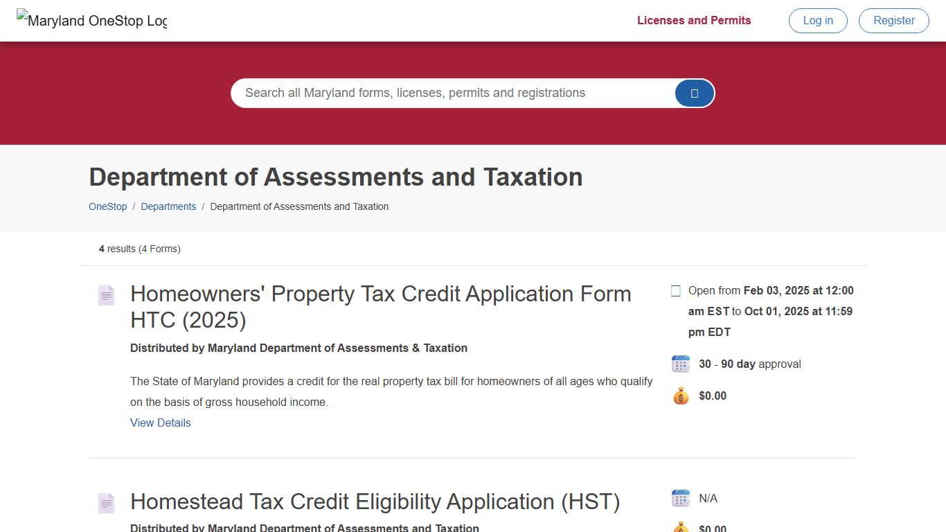 Department of Assessments and Taxation | Maryland OneStop