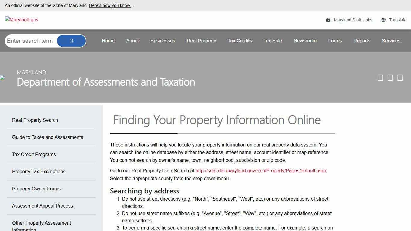 Finding Your Property Information Online